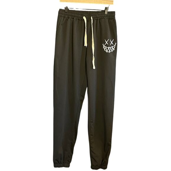 Black Performance Wear Pull On Logo Joggers Size L - Picture 1 of 8